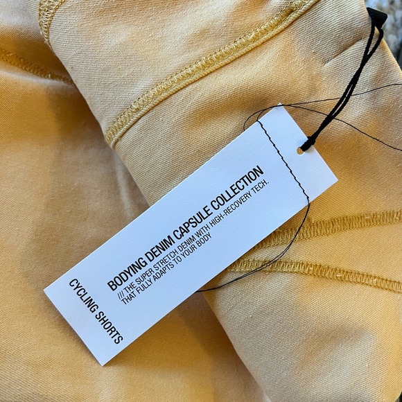 NWT Zara Set of Stretch Denim Racer Back Crop Top and Bike Shorts - Picture 12 of 13